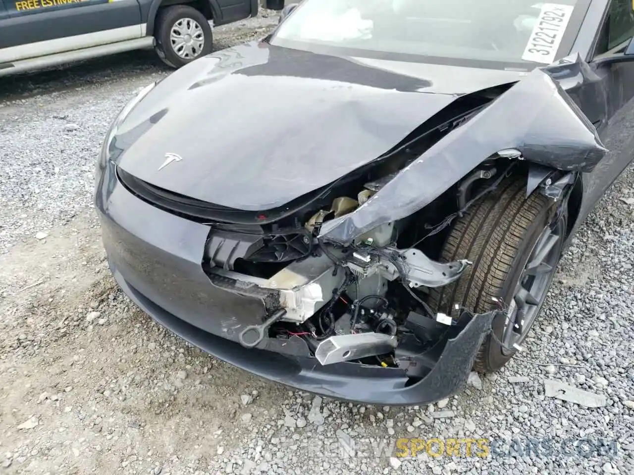 9 Photograph of a damaged car 5YJ3E1EA2MF911542 TESLA MODEL 3 2021