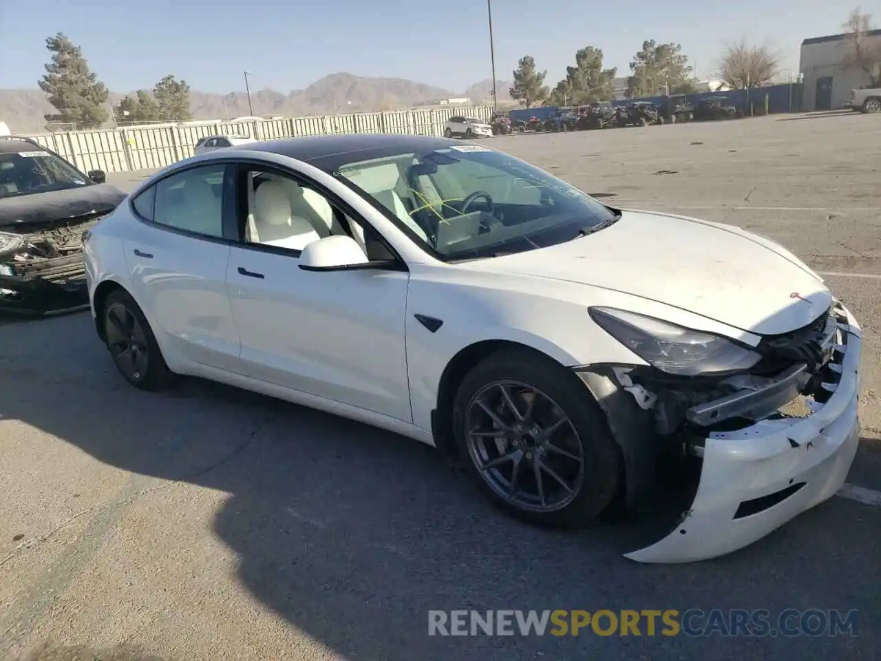 1 Photograph of a damaged car 5YJ3E1EA2MF917311 TESLA MODEL 3 2021