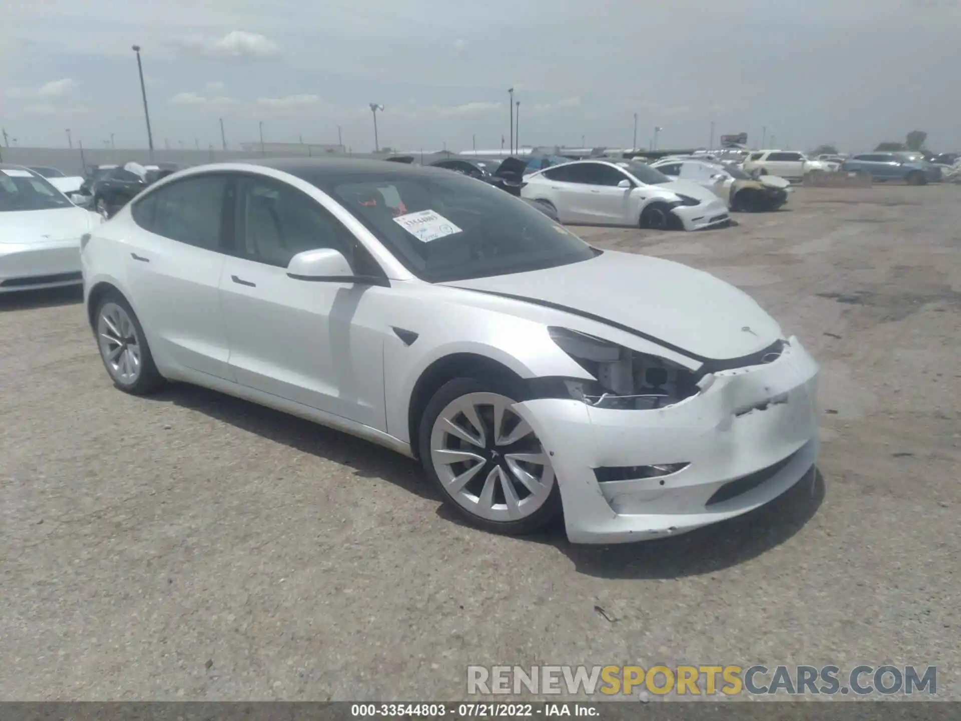 1 Photograph of a damaged car 5YJ3E1EA2MF920628 TESLA MODEL 3 2021