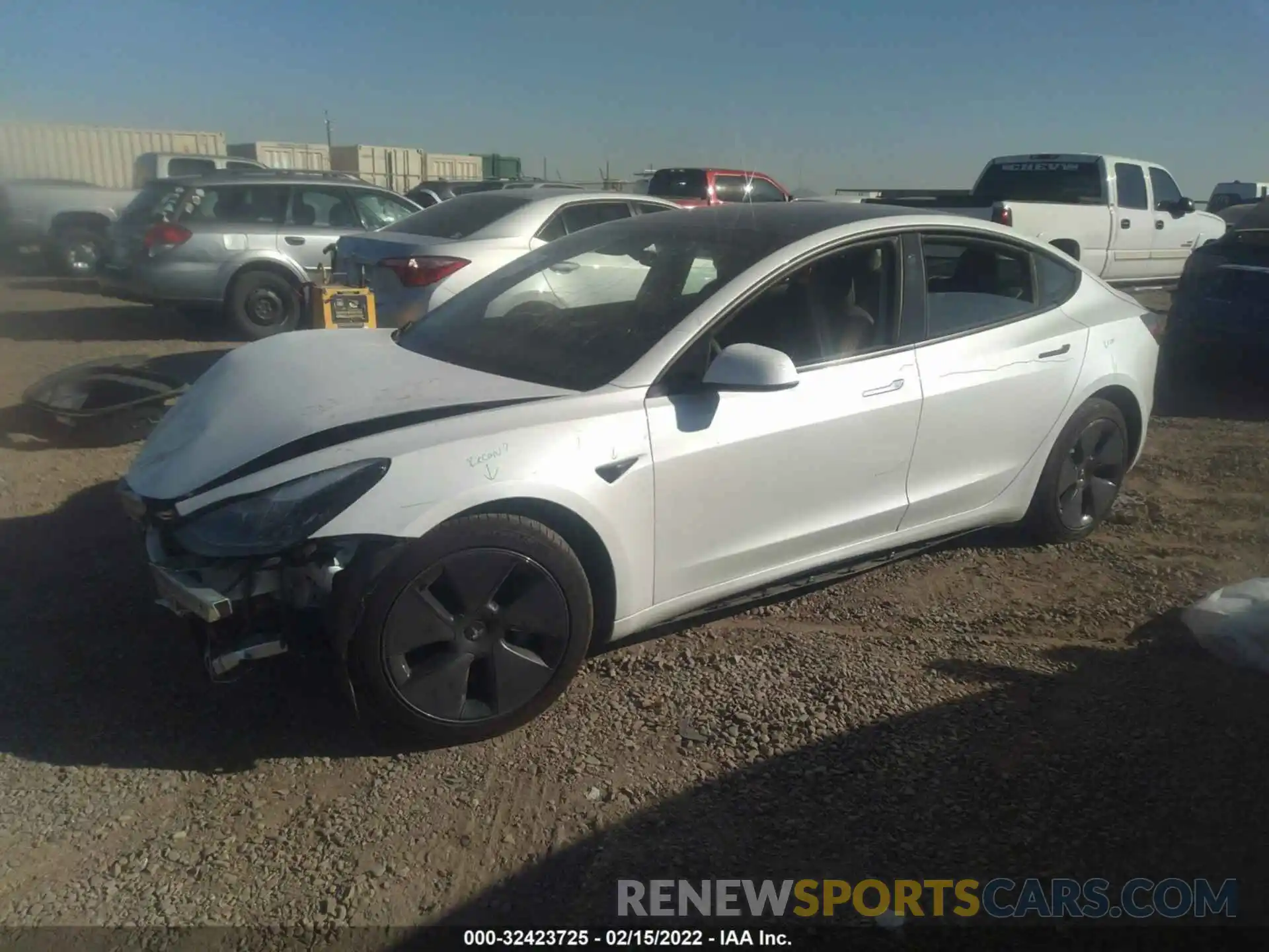 2 Фотография поврежденного автомобиля 5YJ3E1EA2MF921455 TESLA MODEL 3 2021