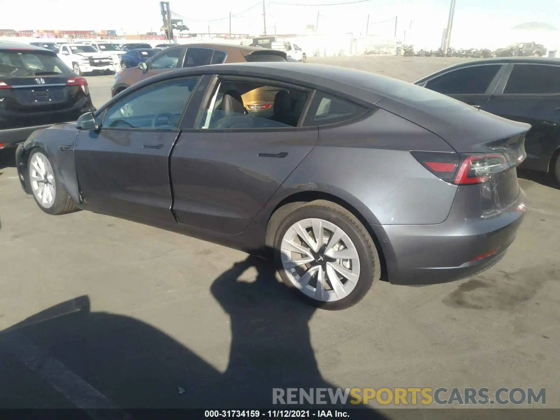 3 Photograph of a damaged car 5YJ3E1EA2MF927854 TESLA MODEL 3 2021