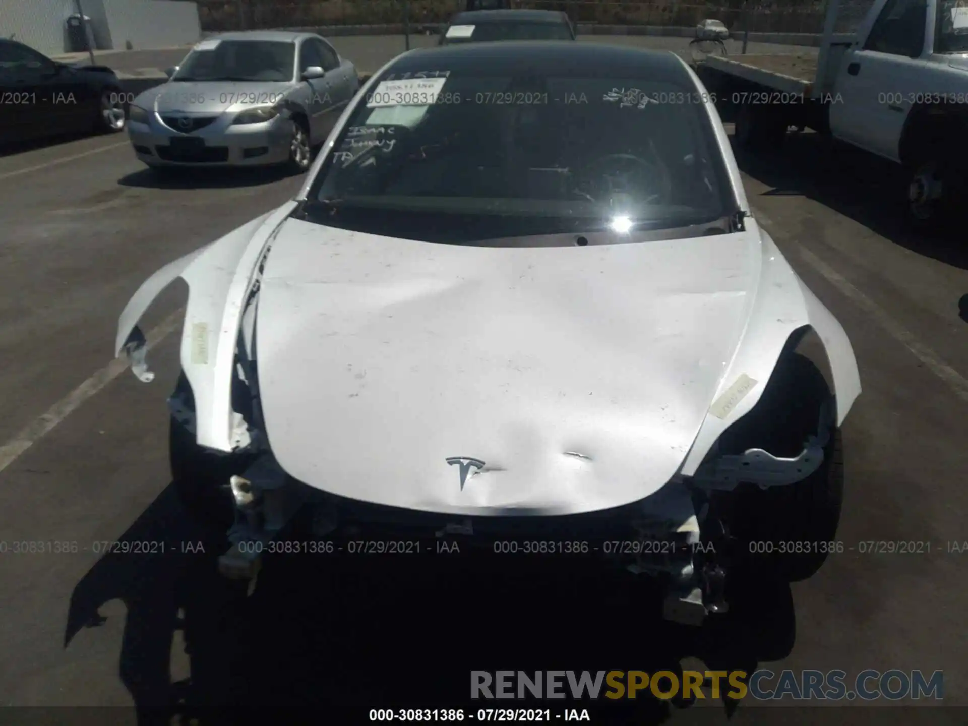 6 Photograph of a damaged car 5YJ3E1EA2MF930592 TESLA MODEL 3 2021