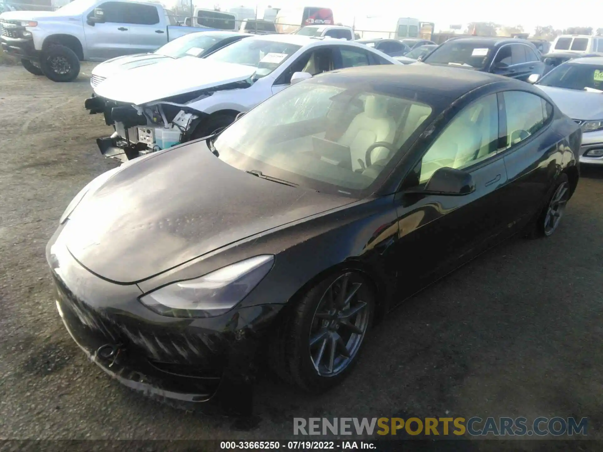 2 Photograph of a damaged car 5YJ3E1EA2MF938577 TESLA MODEL 3 2021