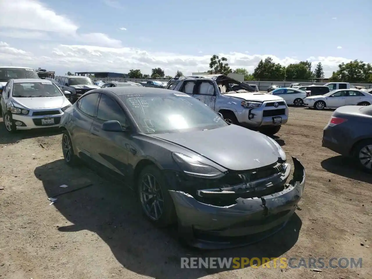 1 Photograph of a damaged car 5YJ3E1EA2MF939311 TESLA MODEL 3 2021