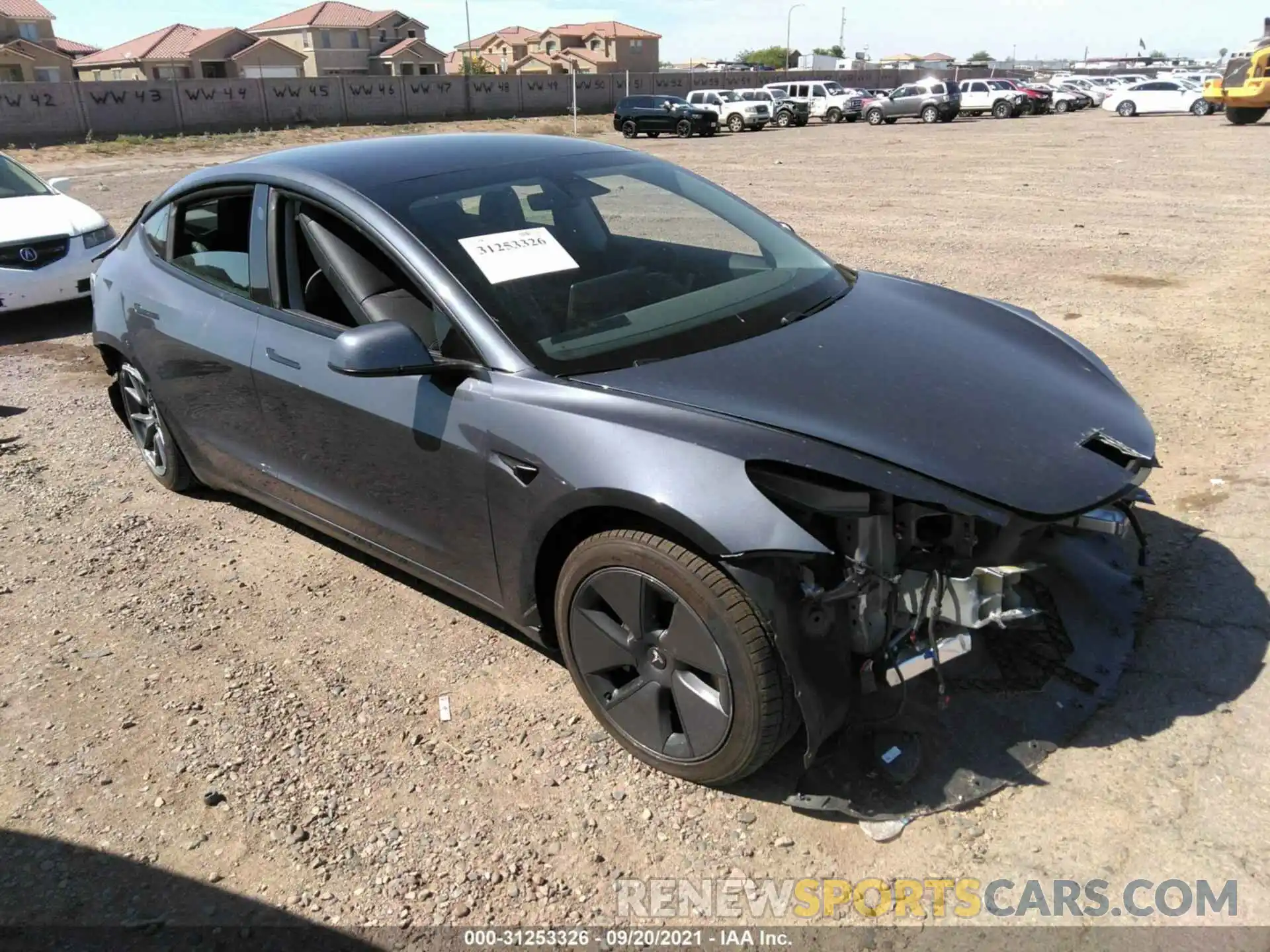 1 Photograph of a damaged car 5YJ3E1EA2MF940085 TESLA MODEL 3 2021