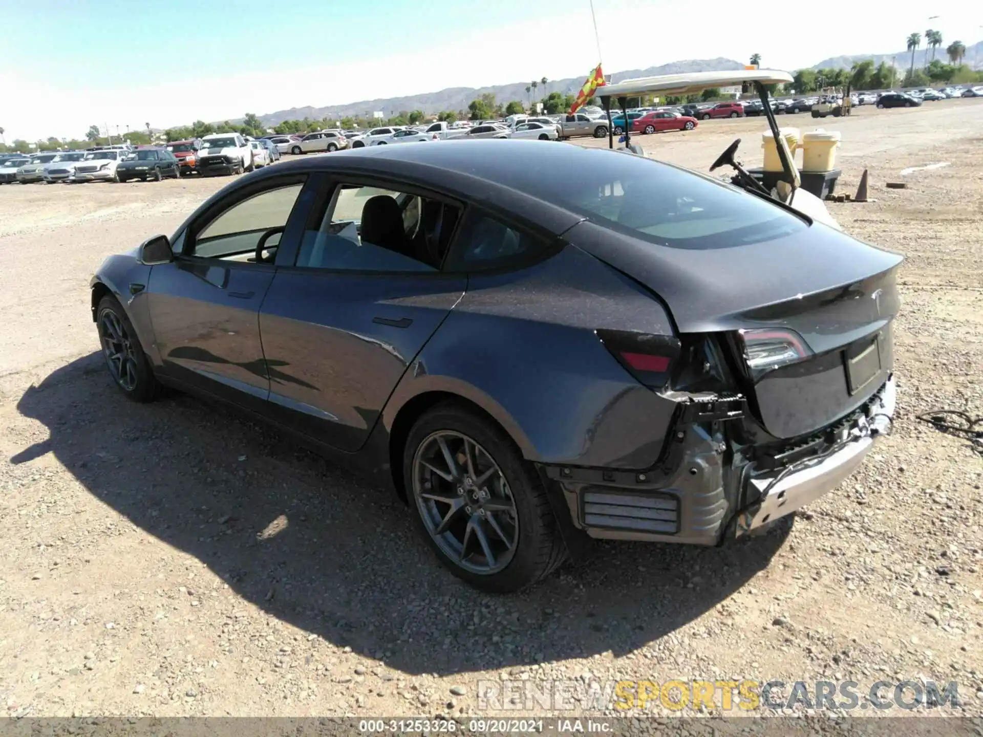 3 Photograph of a damaged car 5YJ3E1EA2MF940085 TESLA MODEL 3 2021