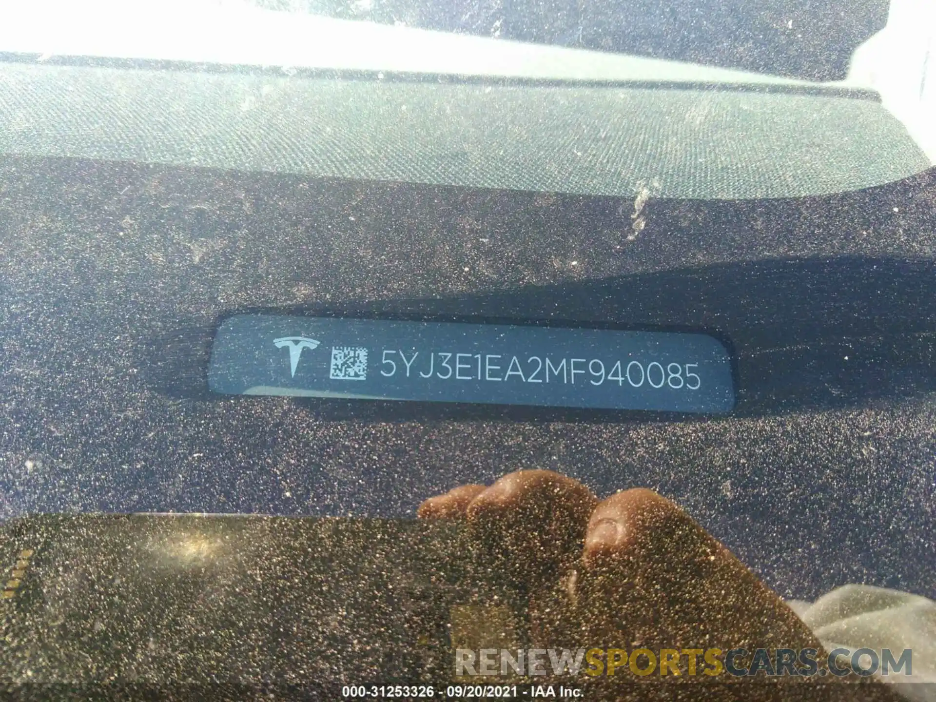 9 Фотография поврежденного автомобиля 5YJ3E1EA2MF940085 TESLA MODEL 3 2021