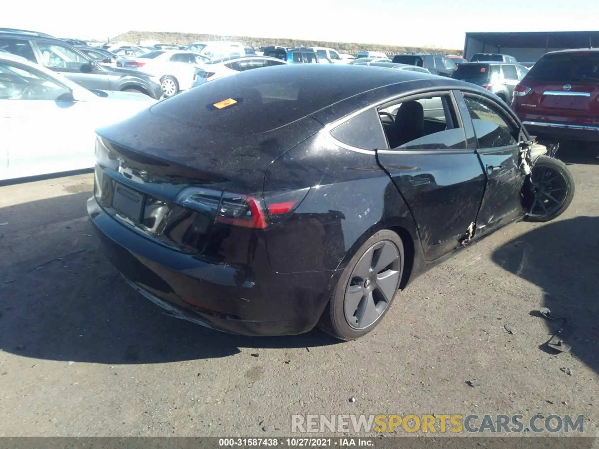 4 Фотография поврежденного автомобиля 5YJ3E1EA2MF942645 TESLA MODEL 3 2021