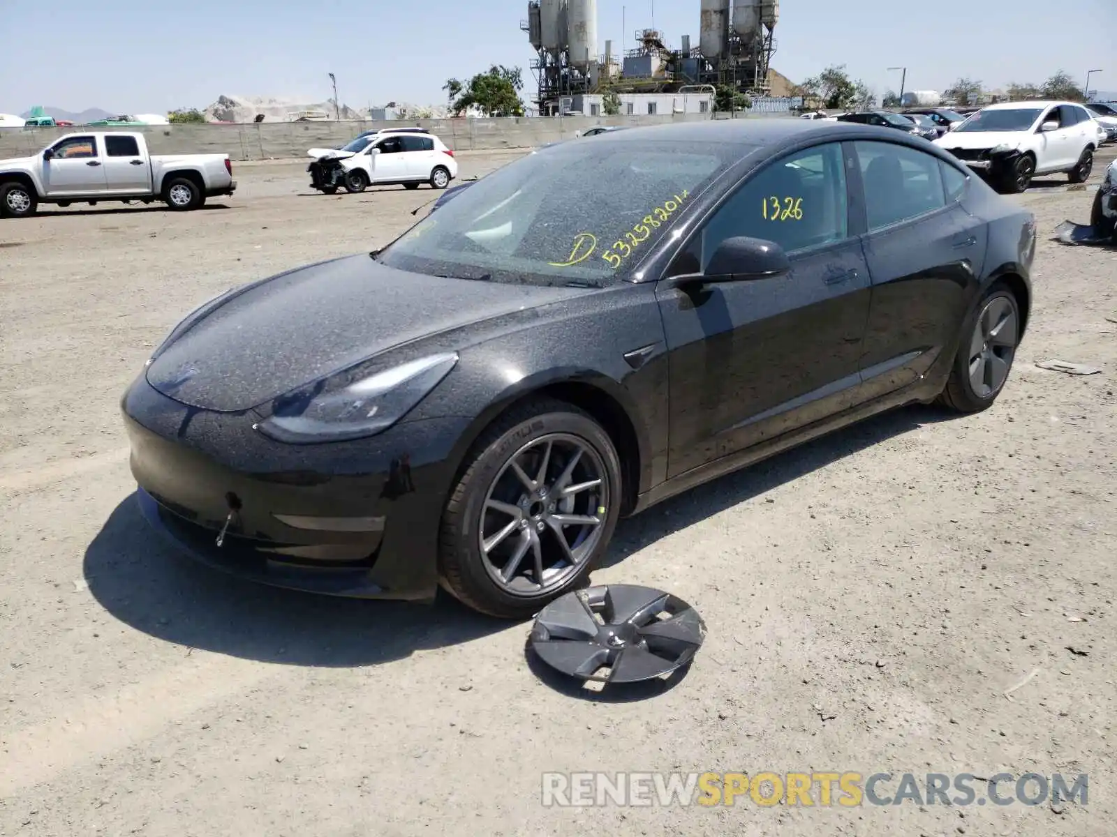 2 Photograph of a damaged car 5YJ3E1EA2MF982031 TESLA MODEL 3 2021