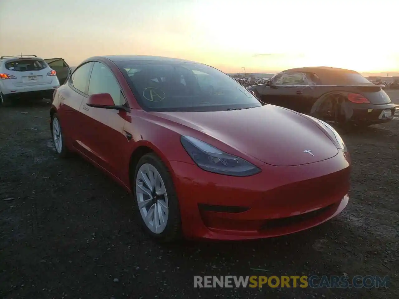 1 Photograph of a damaged car 5YJ3E1EA2MF982644 TESLA MODEL 3 2021