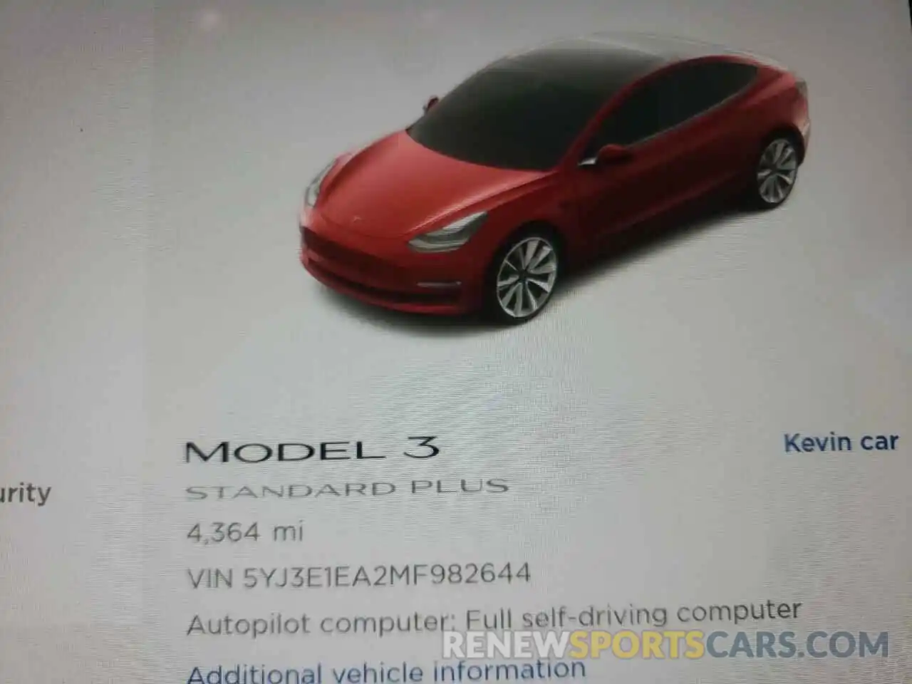 8 Фотография поврежденного автомобиля 5YJ3E1EA2MF982644 TESLA MODEL 3 2021