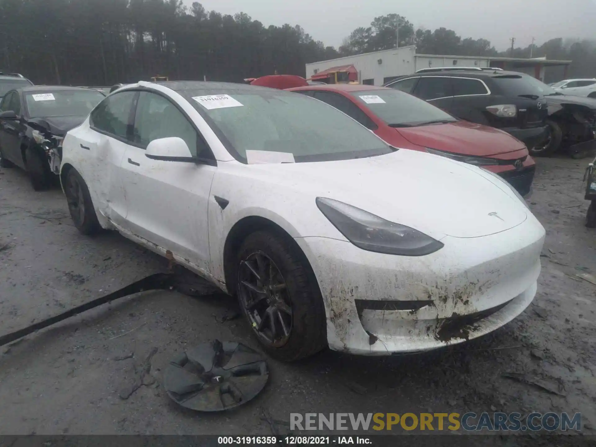 1 Photograph of a damaged car 5YJ3E1EA2MF987603 TESLA MODEL 3 2021