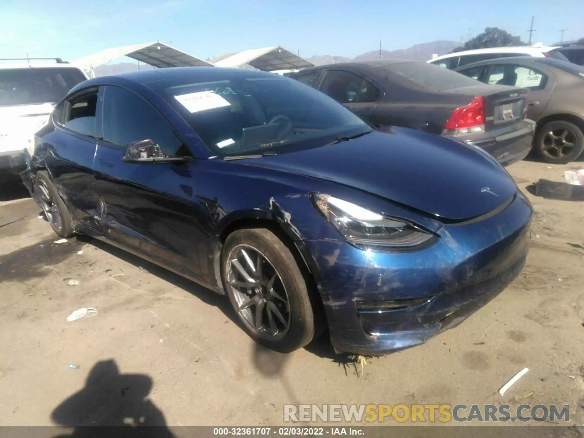 1 Photograph of a damaged car 5YJ3E1EA2MF991165 TESLA MODEL 3 2021