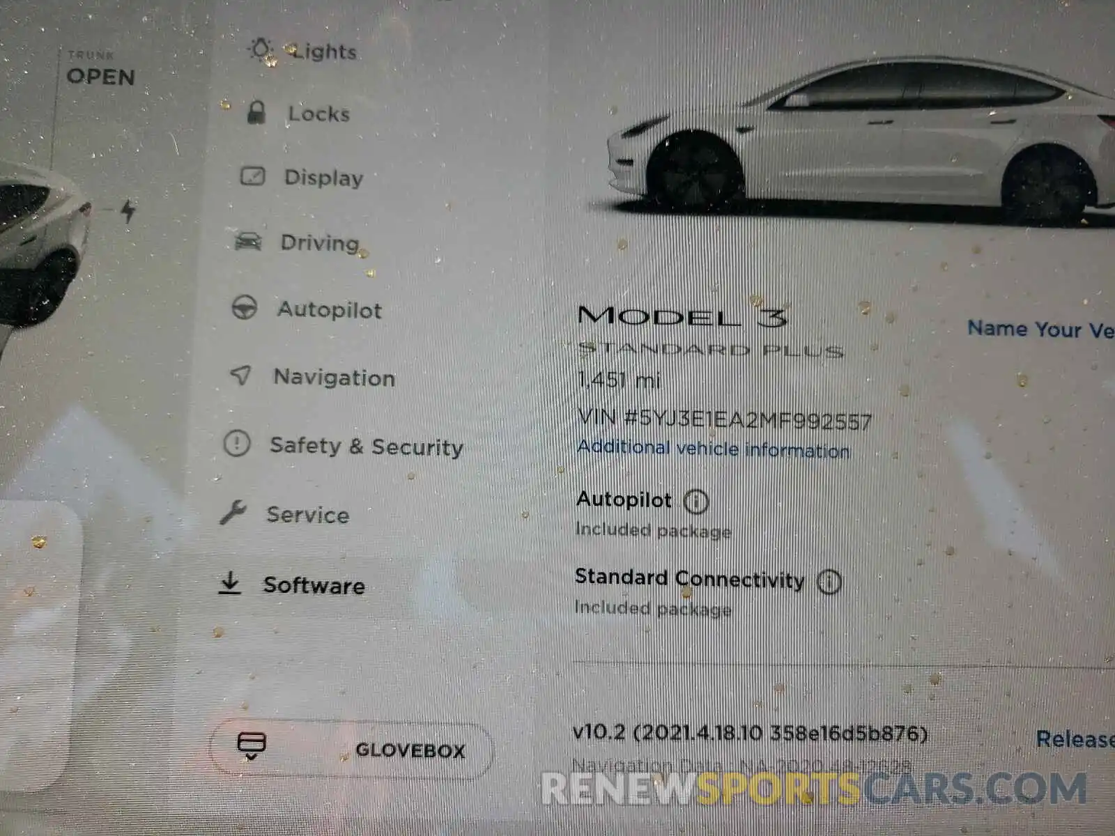 8 Photograph of a damaged car 5YJ3E1EA2MF992557 TESLA MODEL 3 2021