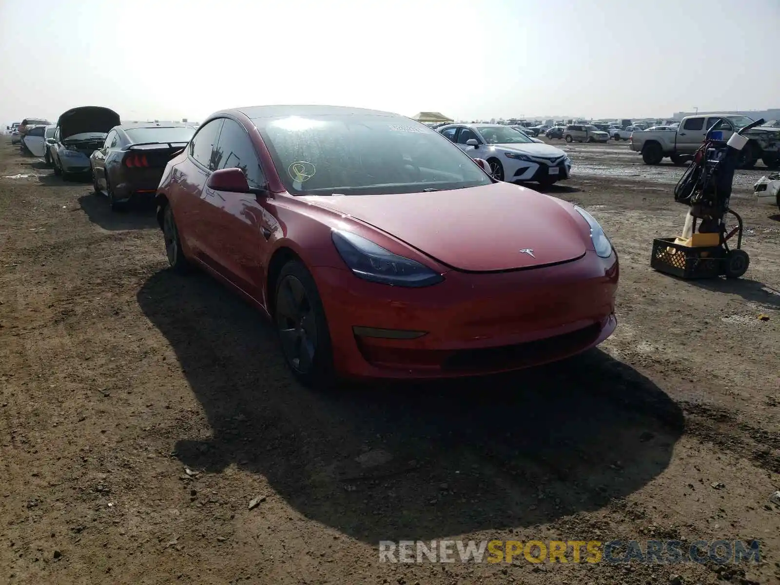 1 Photograph of a damaged car 5YJ3E1EA2MF998178 TESLA MODEL 3 2021