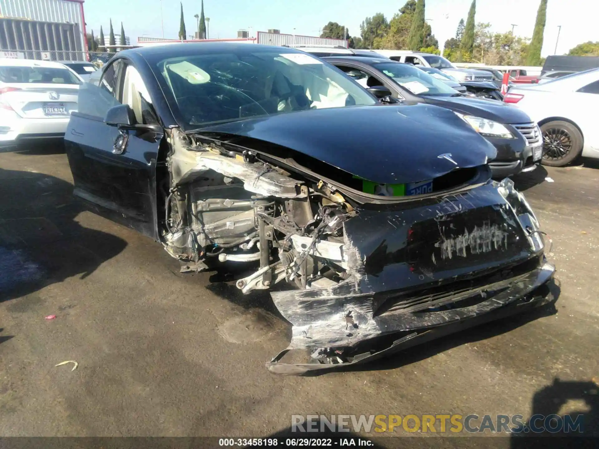 1 Photograph of a damaged car 5YJ3E1EA3MF006310 TESLA MODEL 3 2021