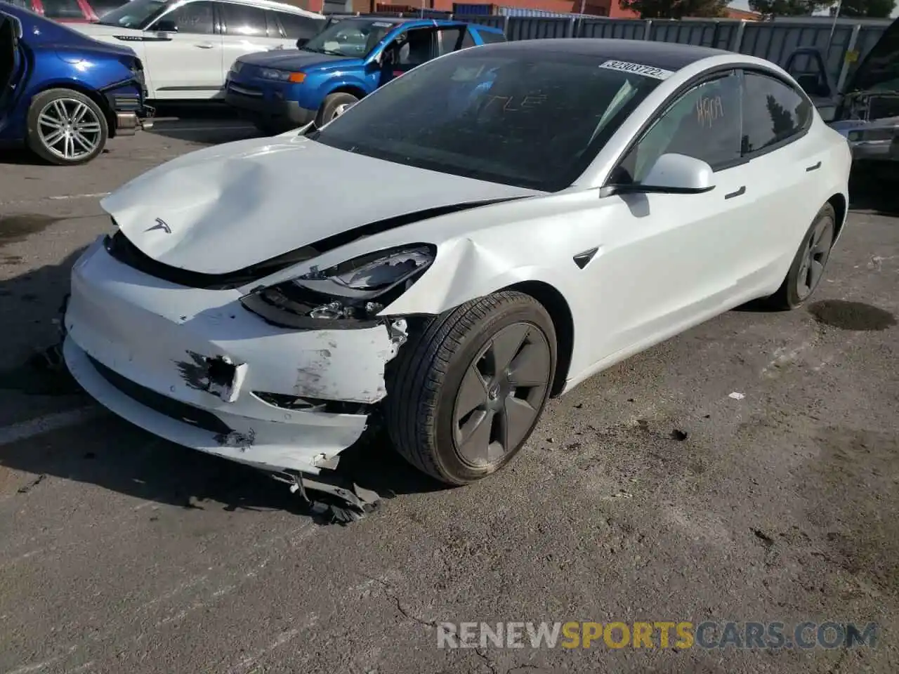 2 Фотография поврежденного автомобиля 5YJ3E1EA3MF016335 TESLA MODEL 3 2021