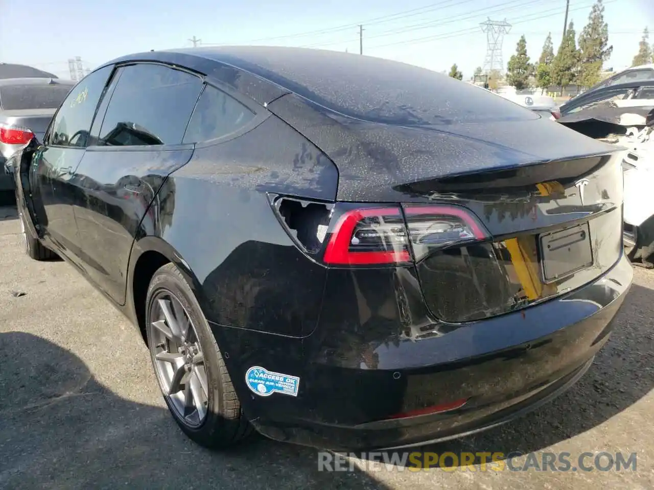 3 Photograph of a damaged car 5YJ3E1EA3MF022507 TESLA MODEL 3 2021