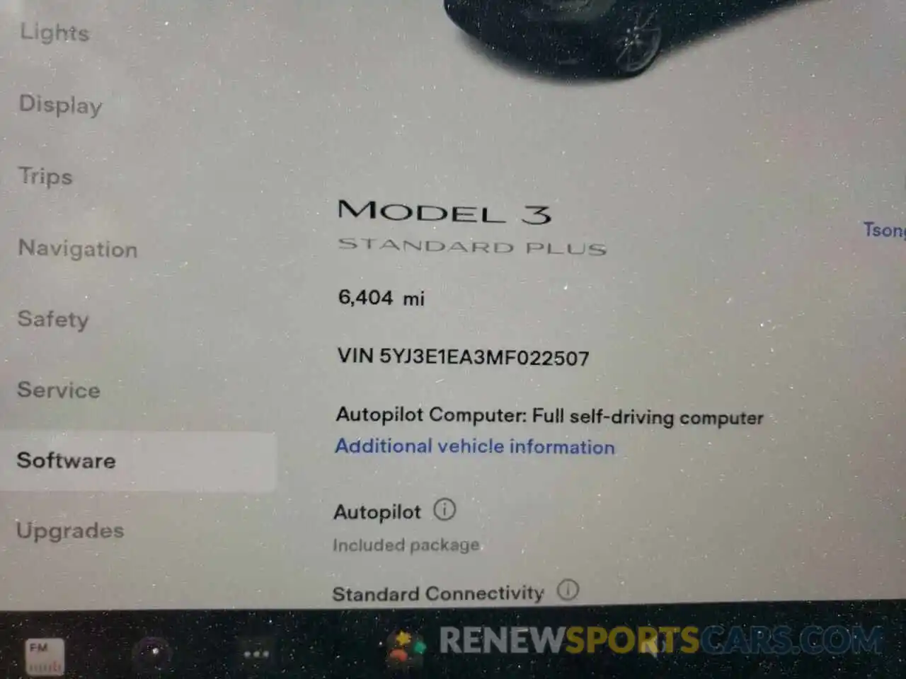 8 Фотография поврежденного автомобиля 5YJ3E1EA3MF022507 TESLA MODEL 3 2021