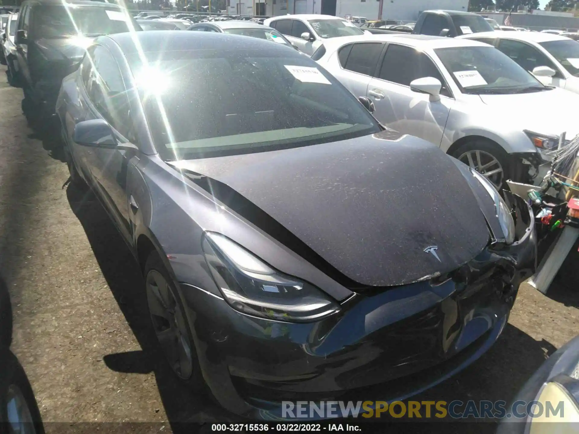 1 Photograph of a damaged car 5YJ3E1EA3MF026783 TESLA MODEL 3 2021