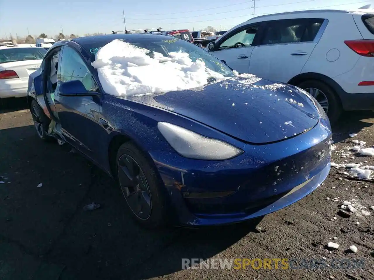 1 Фотография поврежденного автомобиля 5YJ3E1EA3MF046581 TESLA MODEL 3 2021