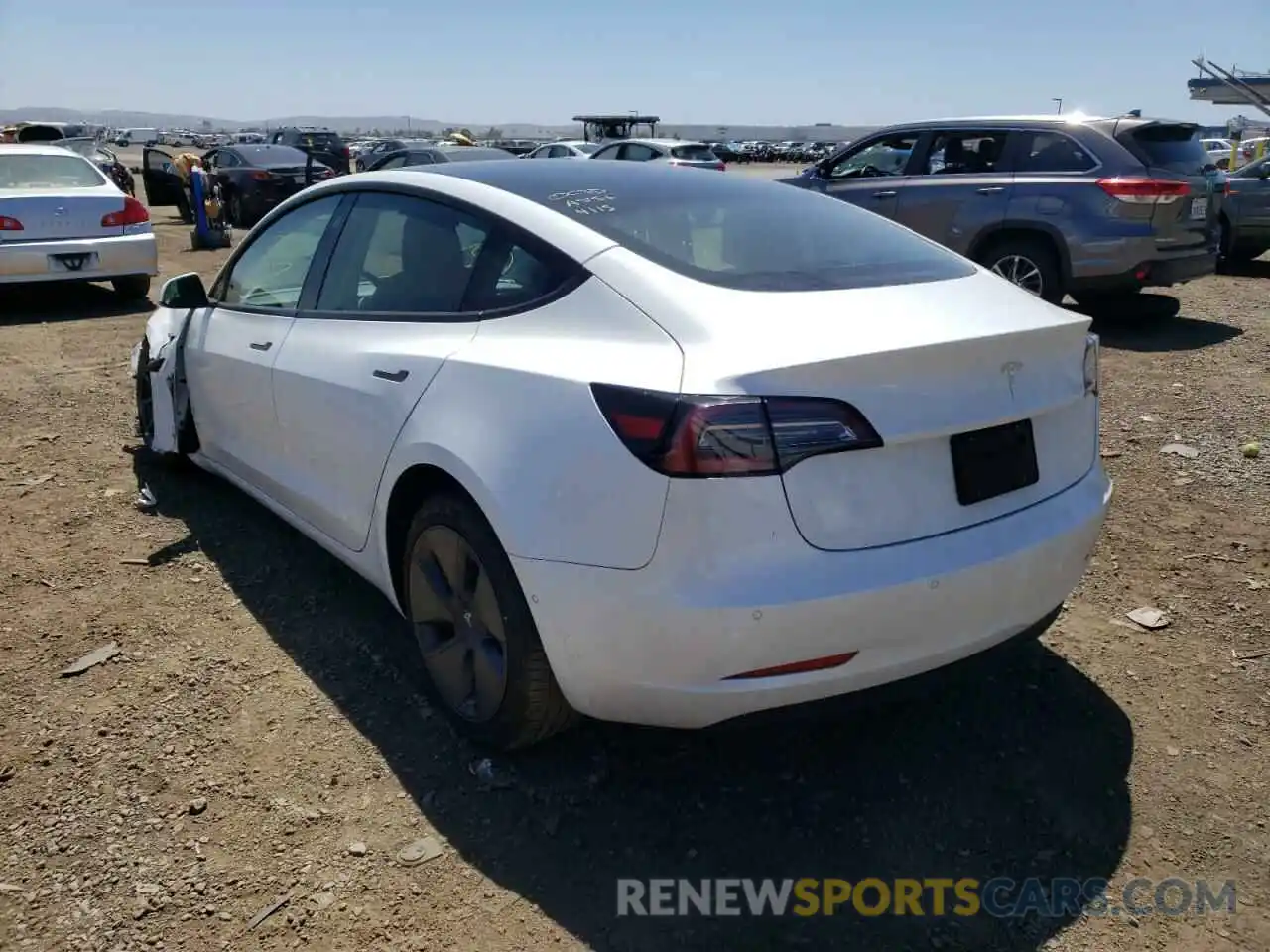 3 Photograph of a damaged car 5YJ3E1EA3MF051134 TESLA MODEL 3 2021