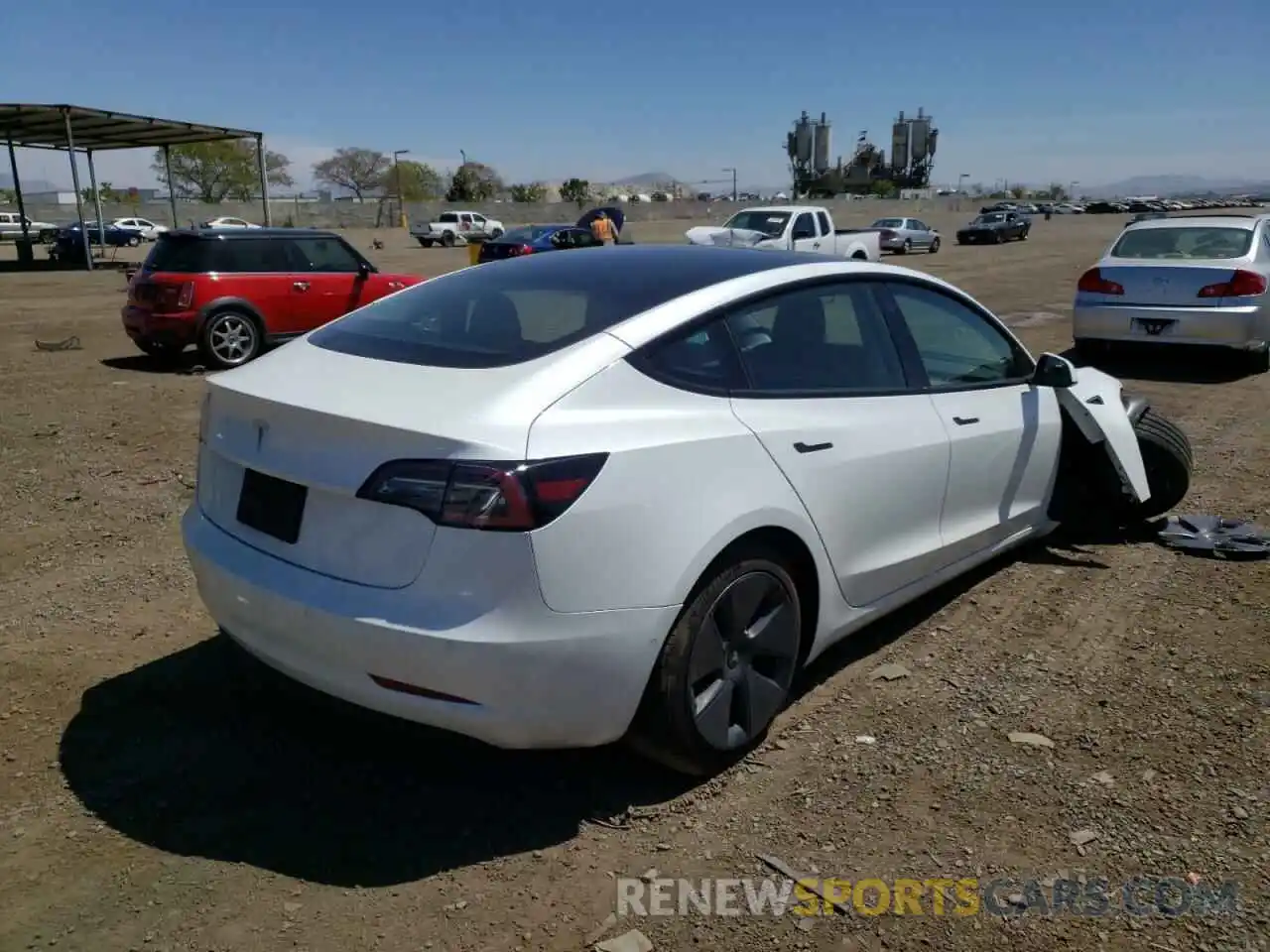 4 Photograph of a damaged car 5YJ3E1EA3MF051134 TESLA MODEL 3 2021