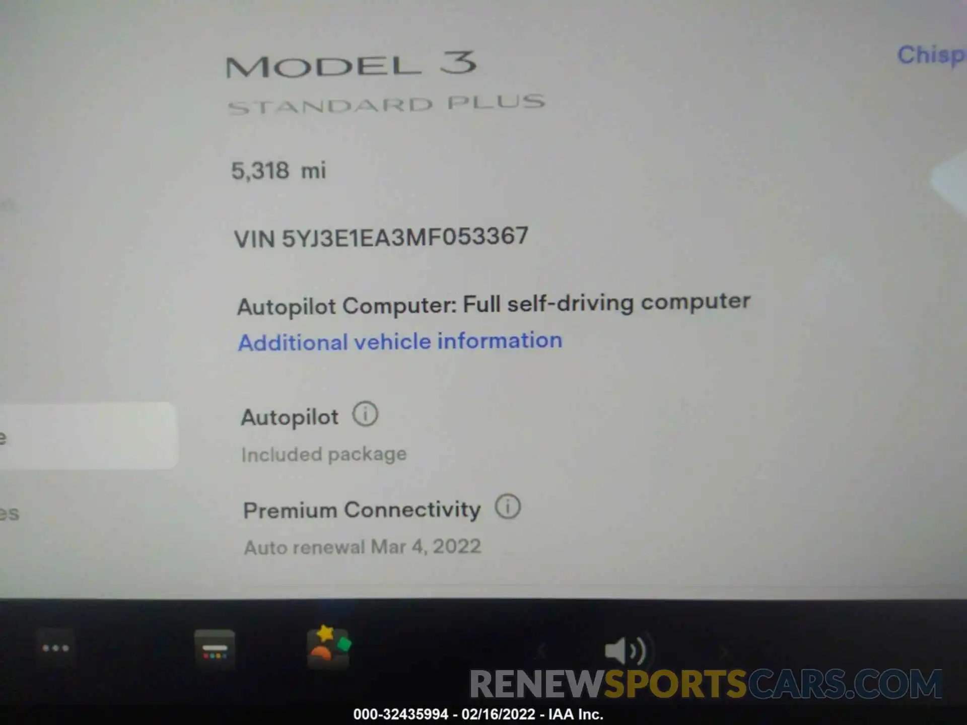 7 Photograph of a damaged car 5YJ3E1EA3MF053367 TESLA MODEL 3 2021