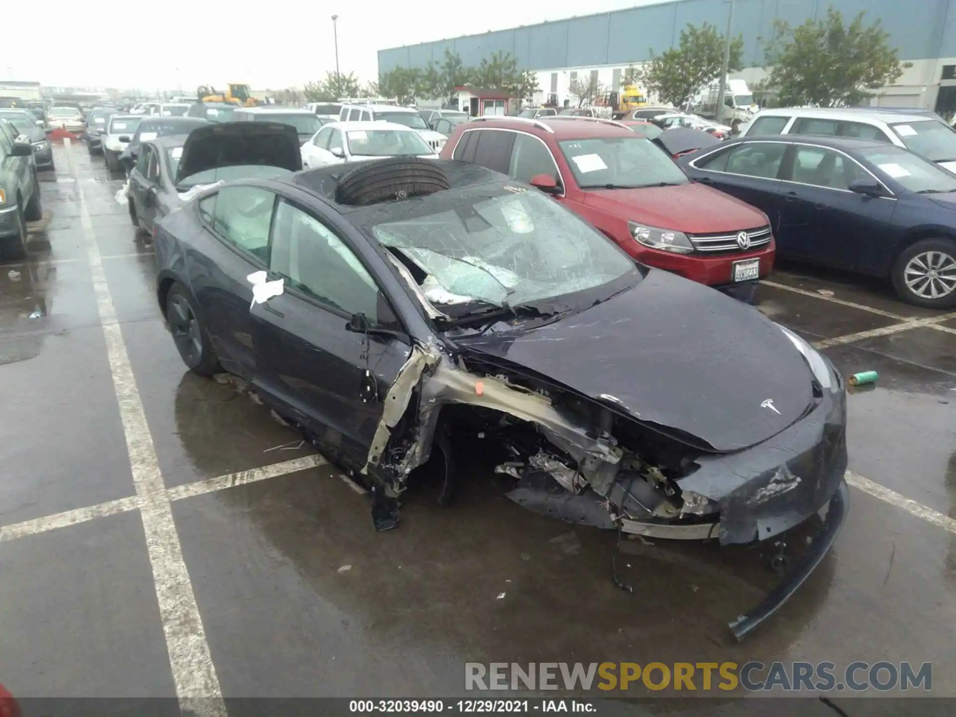 6 Photograph of a damaged car 5YJ3E1EA3MF054230 TESLA MODEL 3 2021