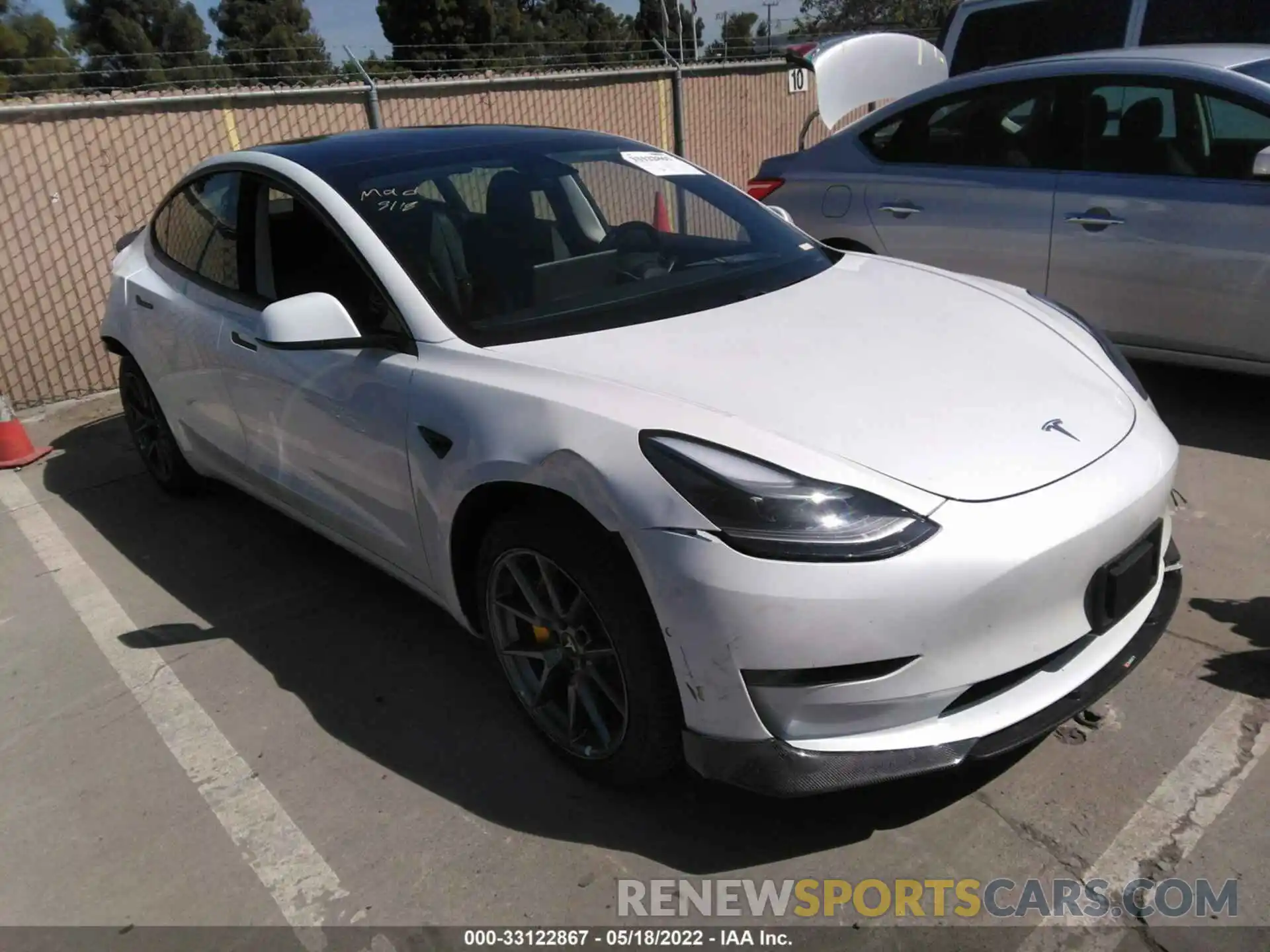 1 Photograph of a damaged car 5YJ3E1EA3MF076065 TESLA MODEL 3 2021