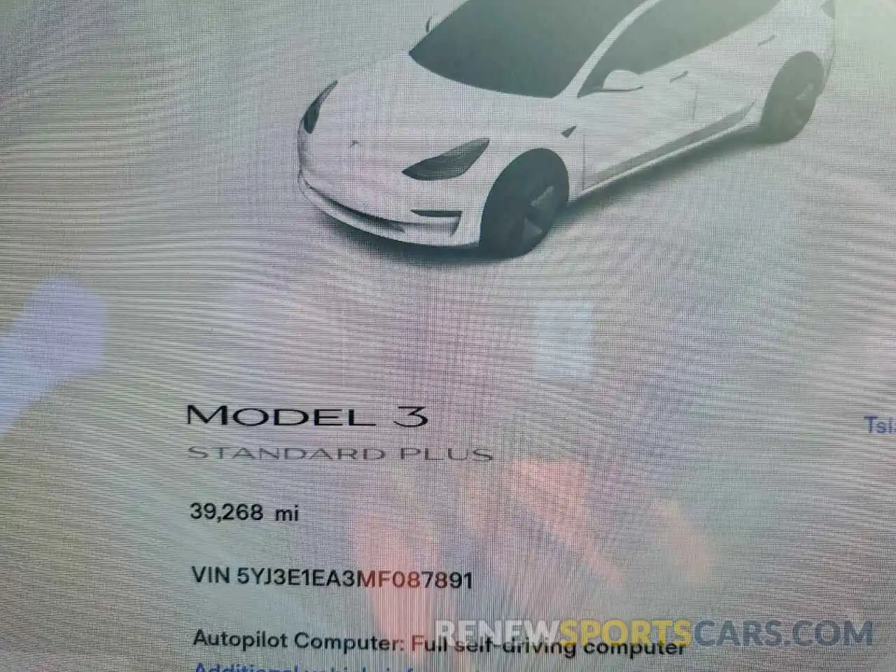 9 Фотография поврежденного автомобиля 5YJ3E1EA3MF087891 TESLA MODEL 3 2021