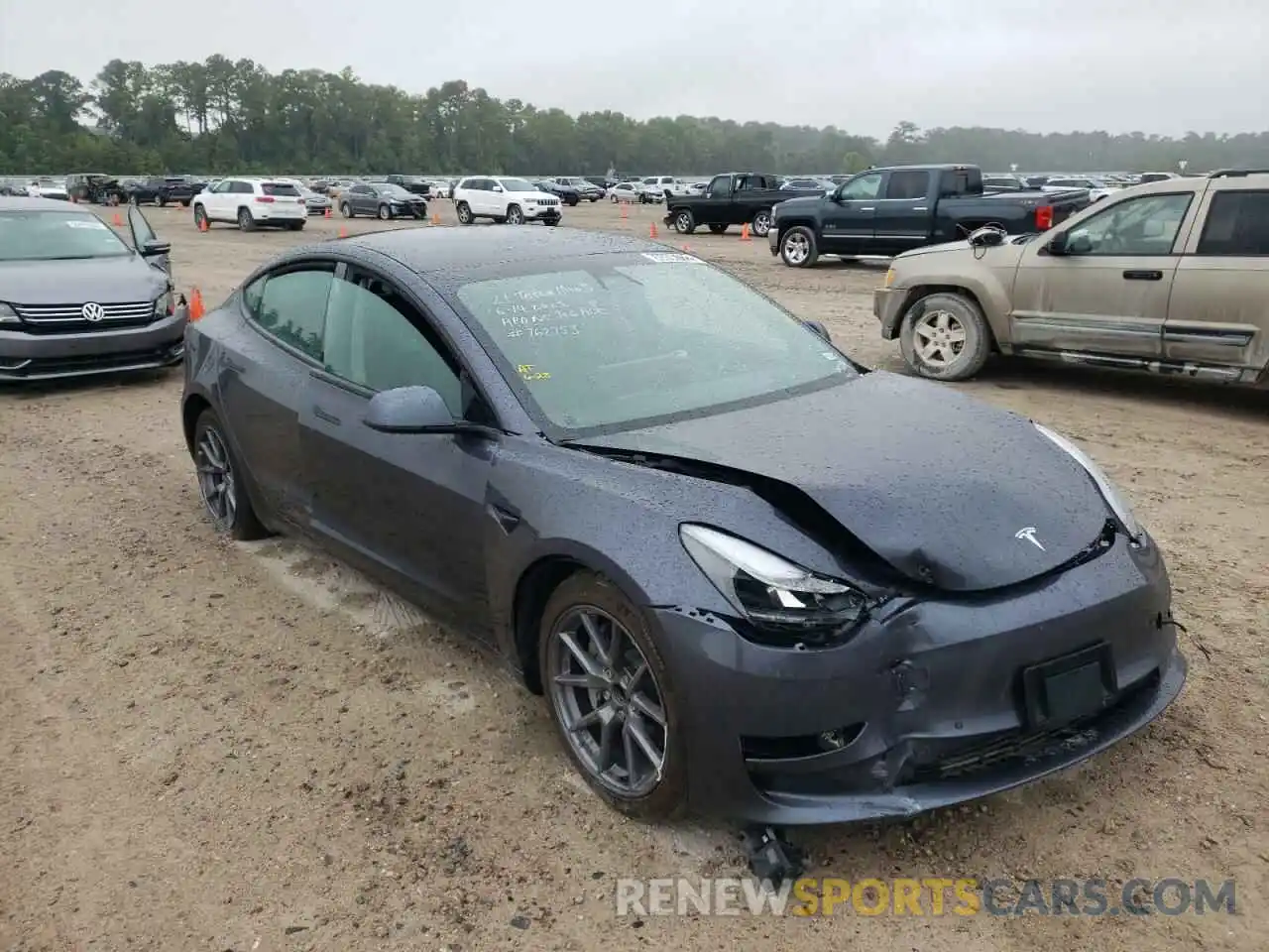 1 Photograph of a damaged car 5YJ3E1EA3MF089379 TESLA MODEL 3 2021