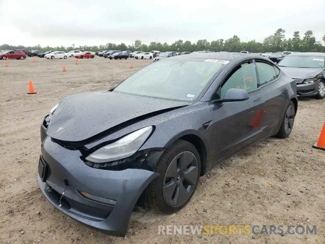 2 Photograph of a damaged car 5YJ3E1EA3MF089379 TESLA MODEL 3 2021