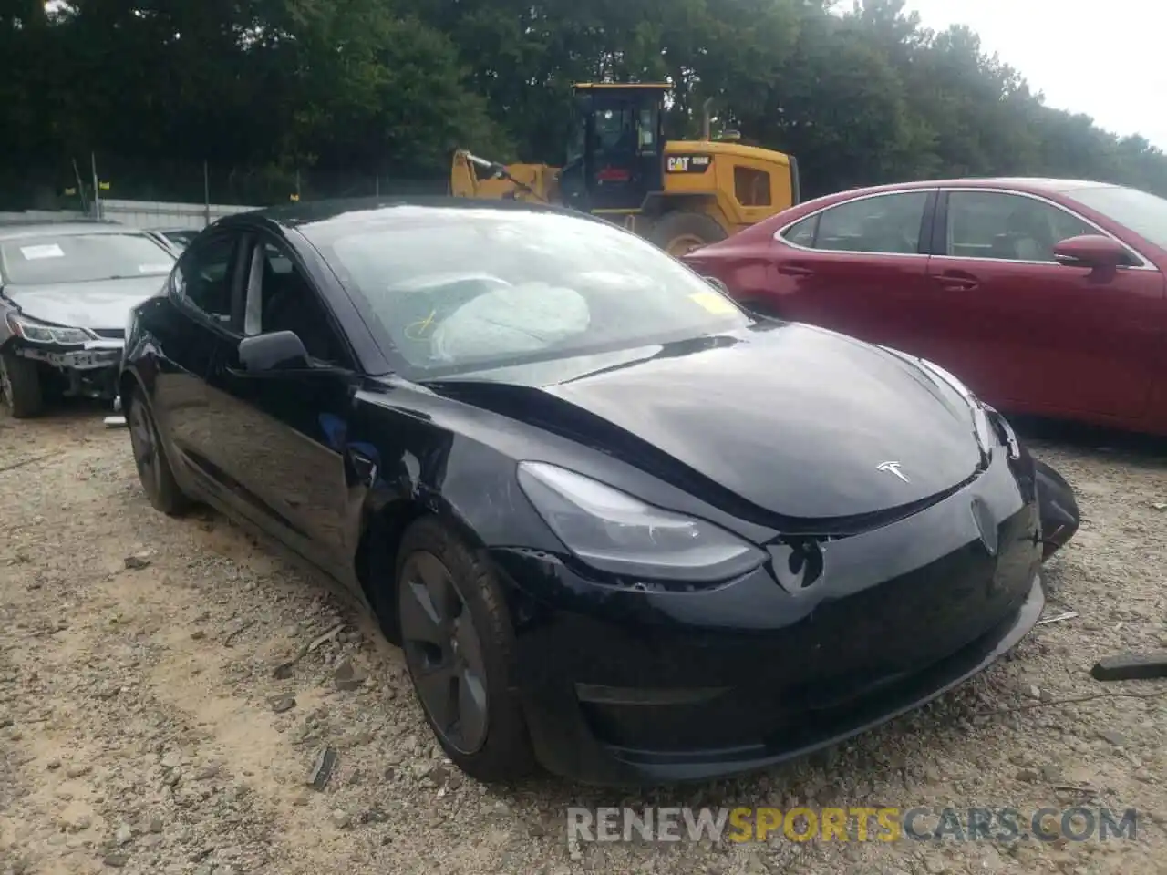 1 Photograph of a damaged car 5YJ3E1EA3MF090371 TESLA MODEL 3 2021