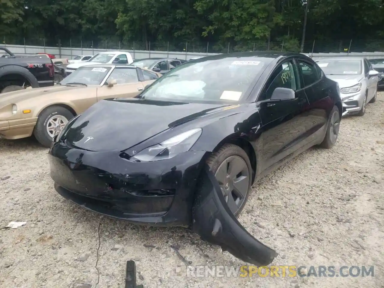 2 Photograph of a damaged car 5YJ3E1EA3MF090371 TESLA MODEL 3 2021