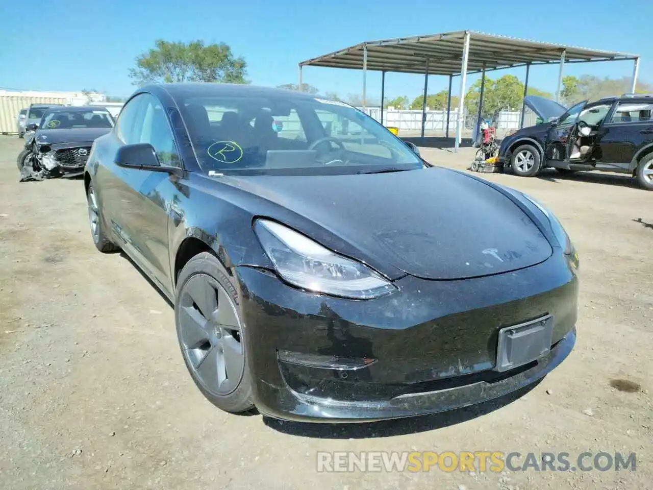 1 Фотография поврежденного автомобиля 5YJ3E1EA3MF090824 TESLA MODEL 3 2021