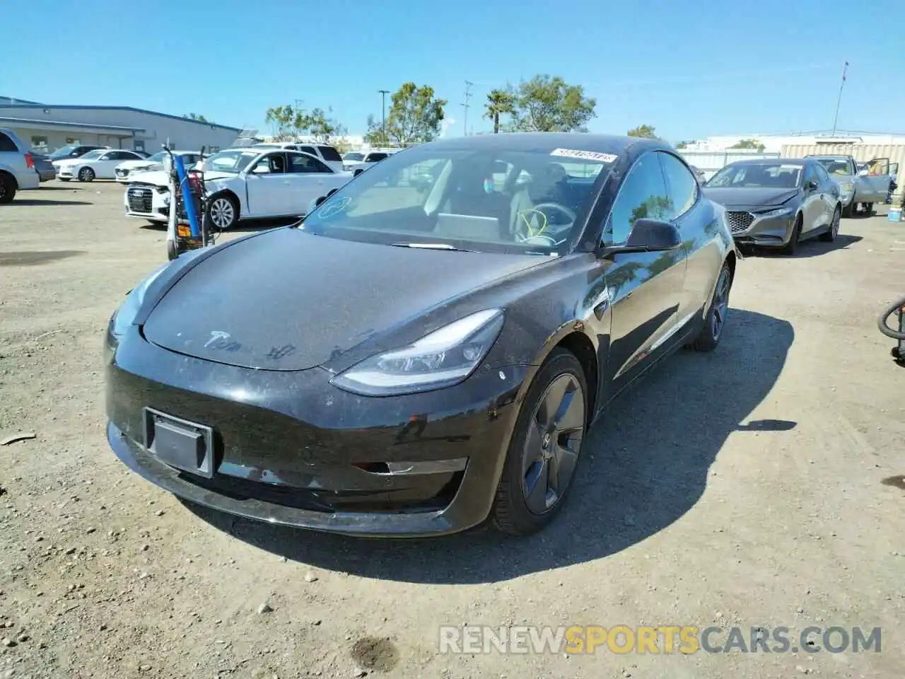 2 Photograph of a damaged car 5YJ3E1EA3MF090824 TESLA MODEL 3 2021