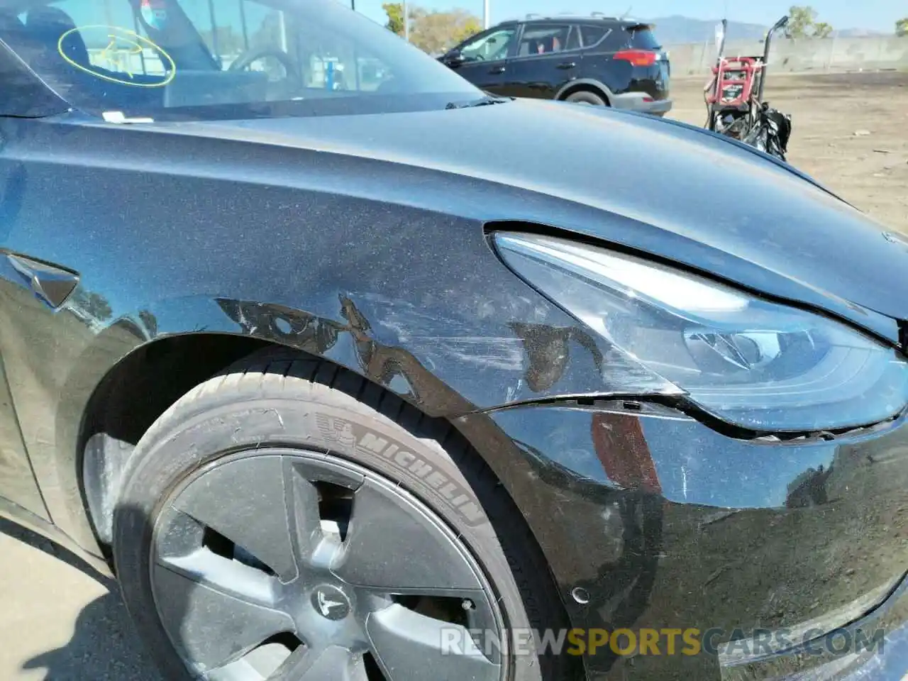 9 Photograph of a damaged car 5YJ3E1EA3MF090824 TESLA MODEL 3 2021