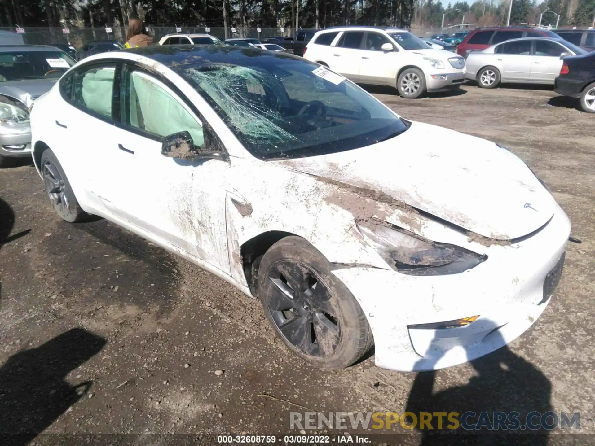 1 Фотография поврежденного автомобиля 5YJ3E1EA3MF091584 TESLA MODEL 3 2021