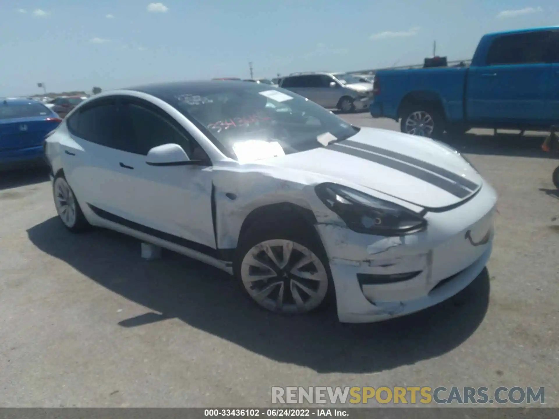 1 Фотография поврежденного автомобиля 5YJ3E1EA3MF097885 TESLA MODEL 3 2021