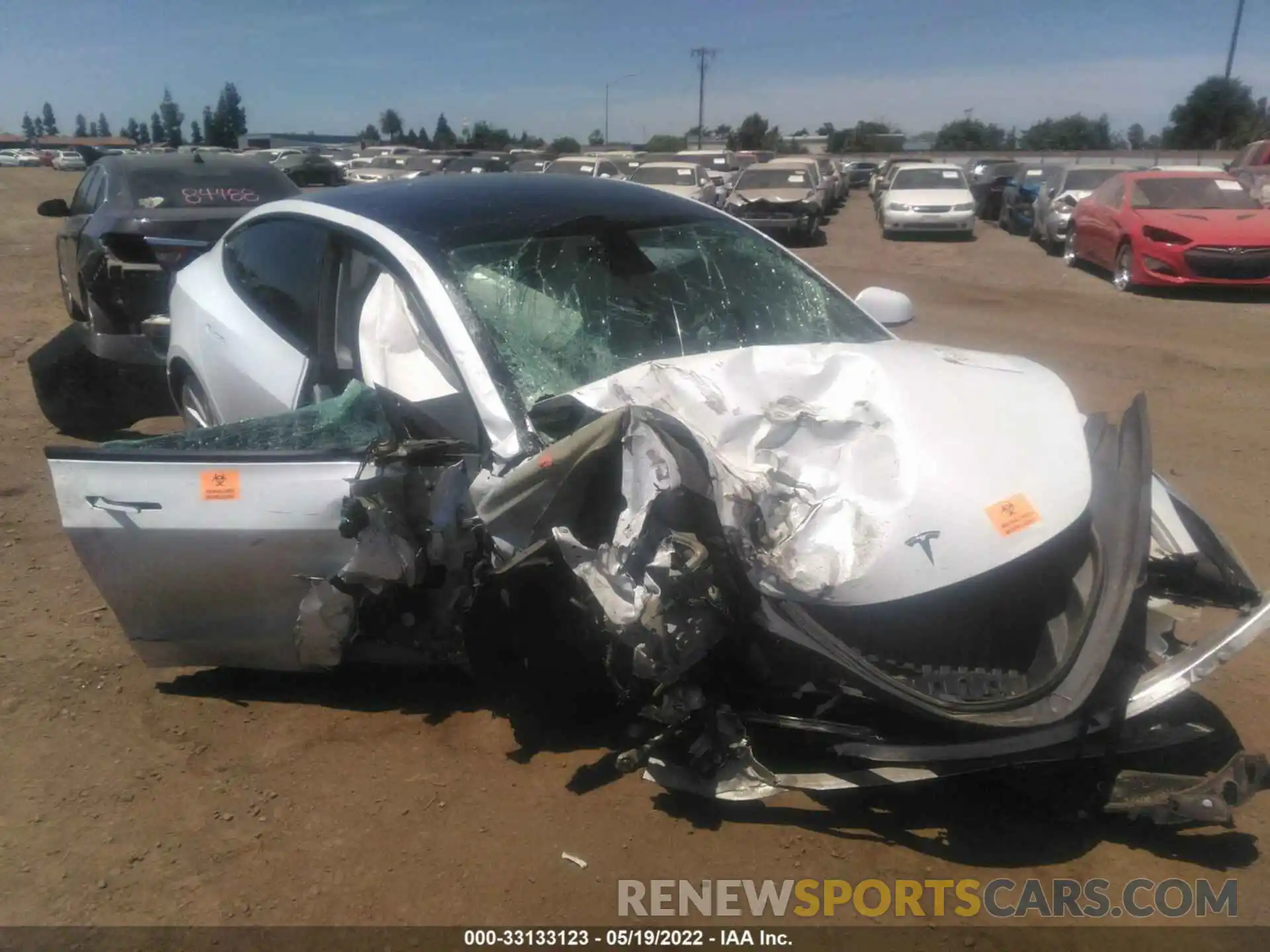 1 Photograph of a damaged car 5YJ3E1EA3MF843445 TESLA MODEL 3 2021