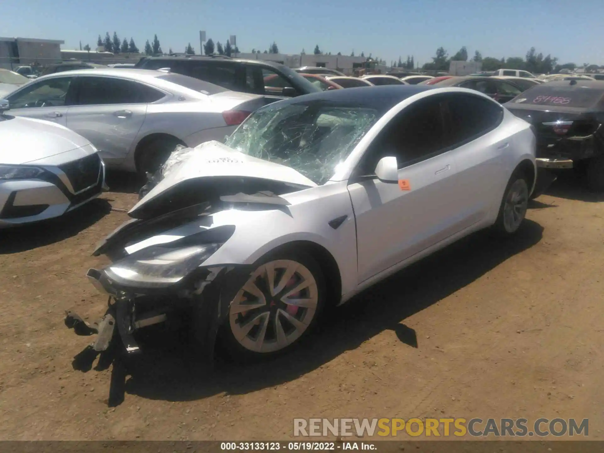 2 Photograph of a damaged car 5YJ3E1EA3MF843445 TESLA MODEL 3 2021