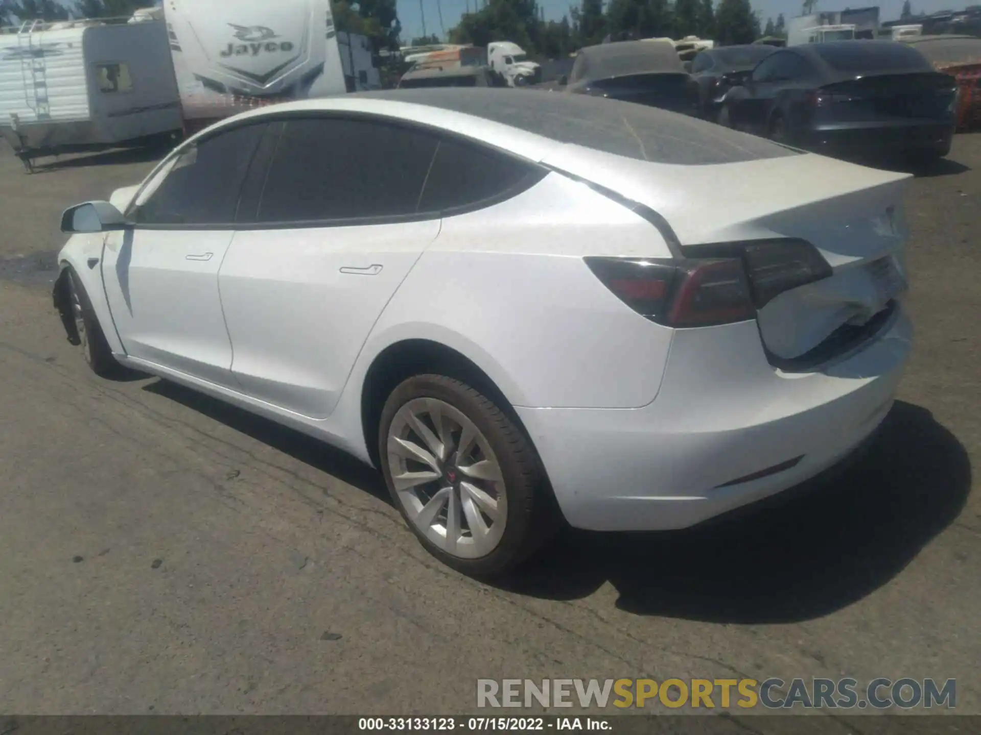 3 Photograph of a damaged car 5YJ3E1EA3MF843445 TESLA MODEL 3 2021