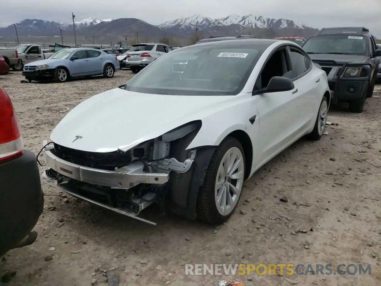 2 Photograph of a damaged car 5YJ3E1EA3MF849195 TESLA MODEL 3 2021