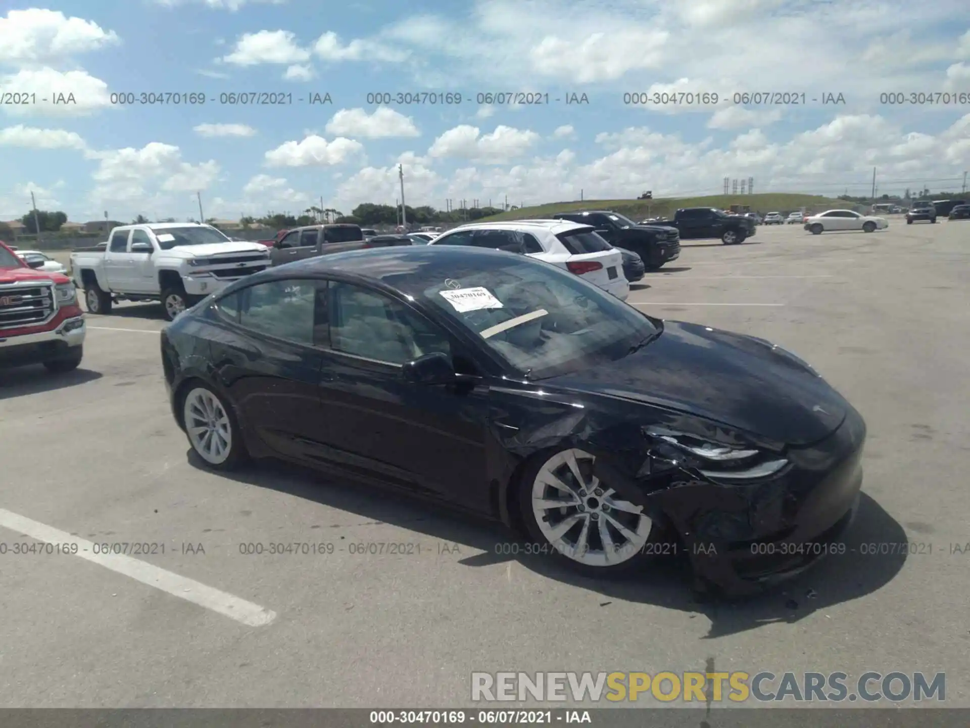 1 Photograph of a damaged car 5YJ3E1EA3MF849908 TESLA MODEL 3 2021