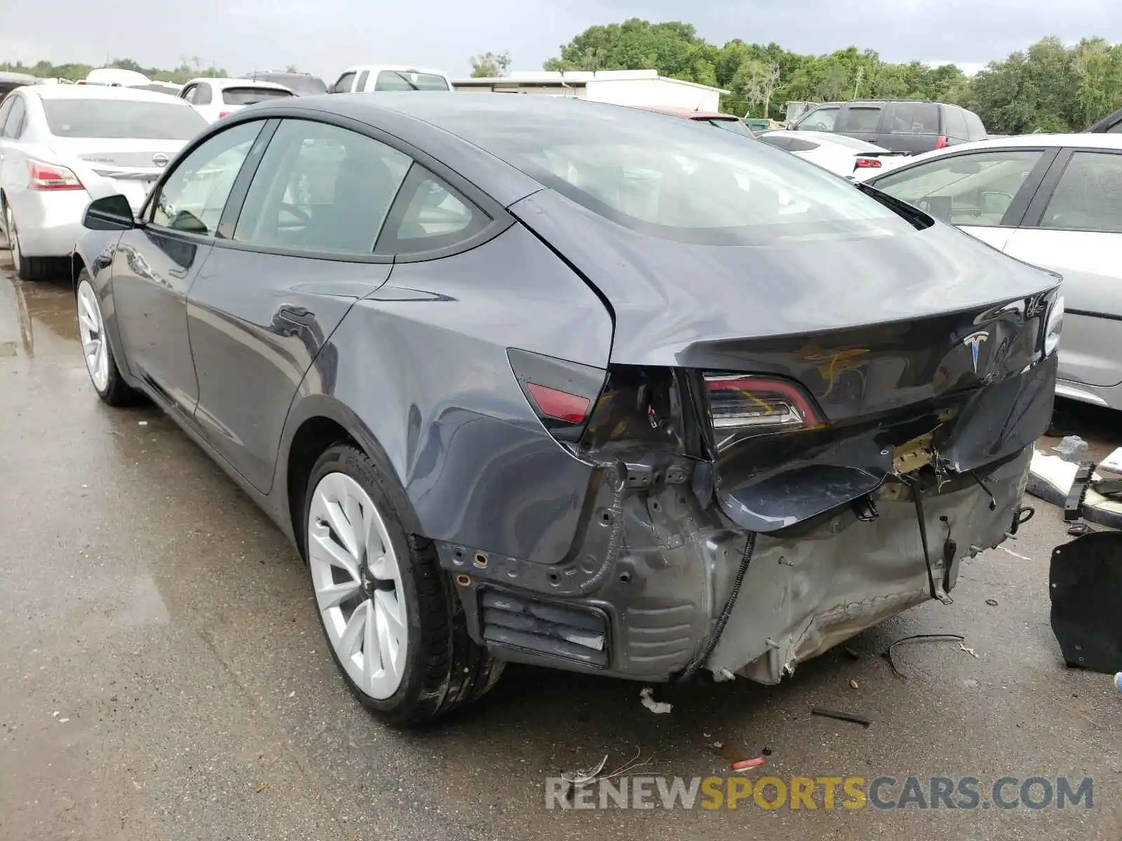 3 Photograph of a damaged car 5YJ3E1EA3MF851092 TESLA MODEL 3 2021