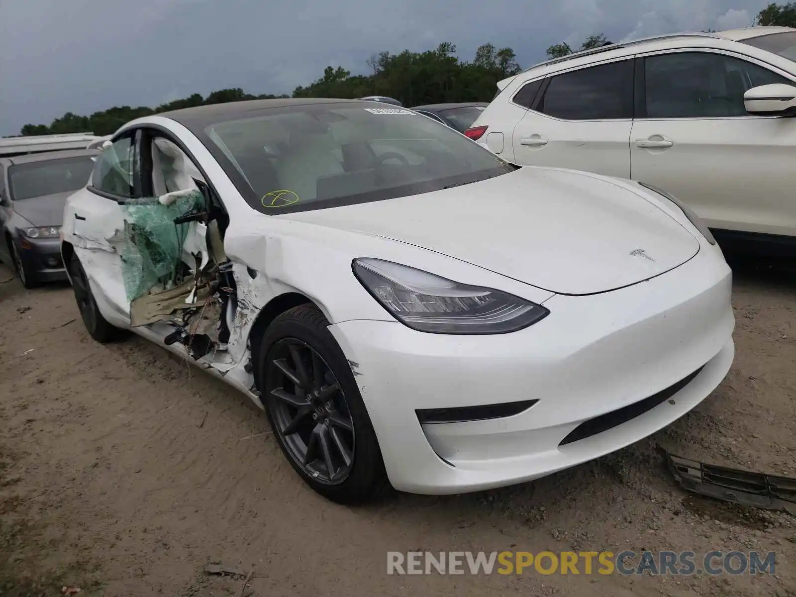 1 Photograph of a damaged car 5YJ3E1EA3MF853764 TESLA MODEL 3 2021