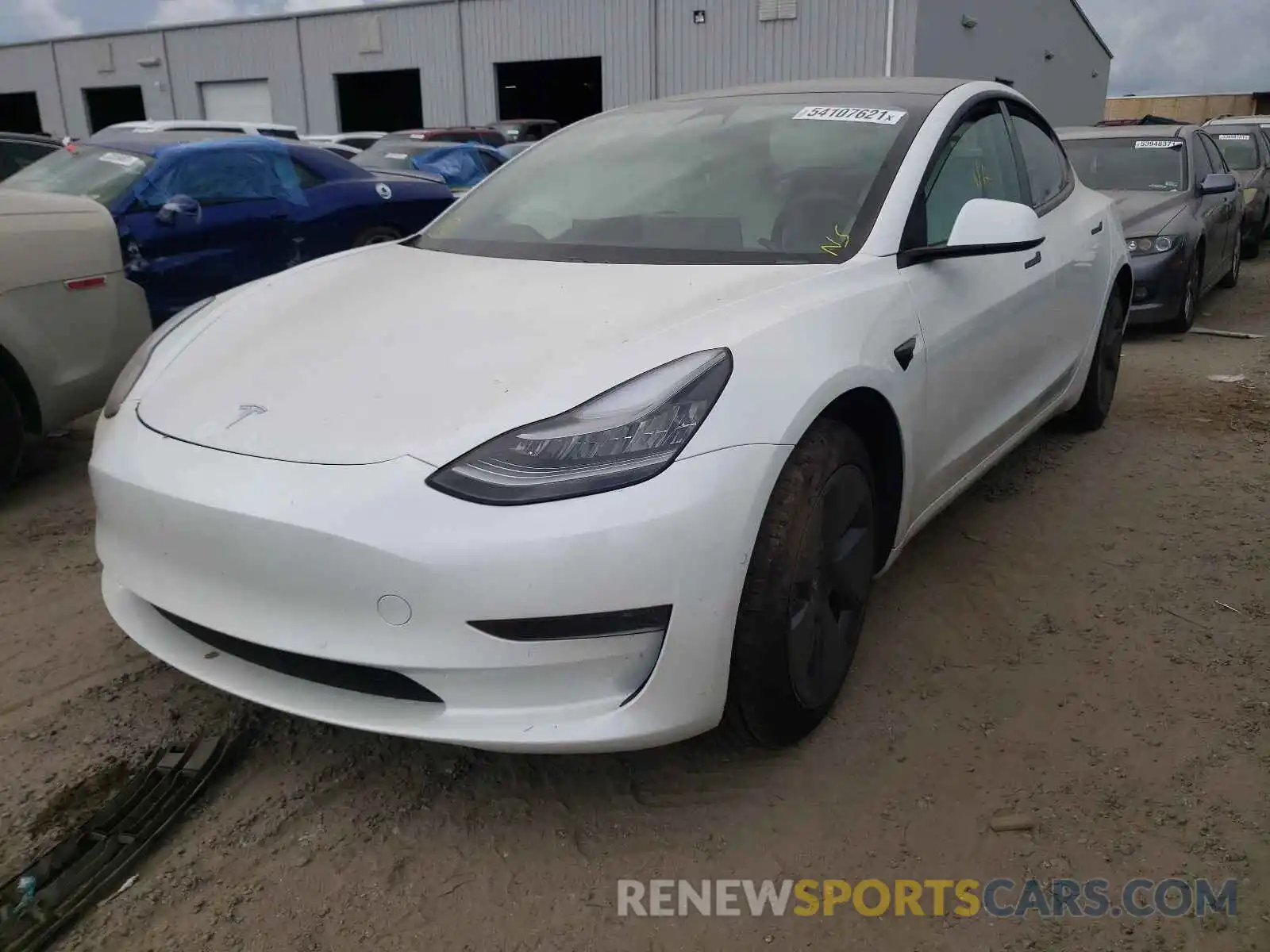 2 Photograph of a damaged car 5YJ3E1EA3MF853764 TESLA MODEL 3 2021