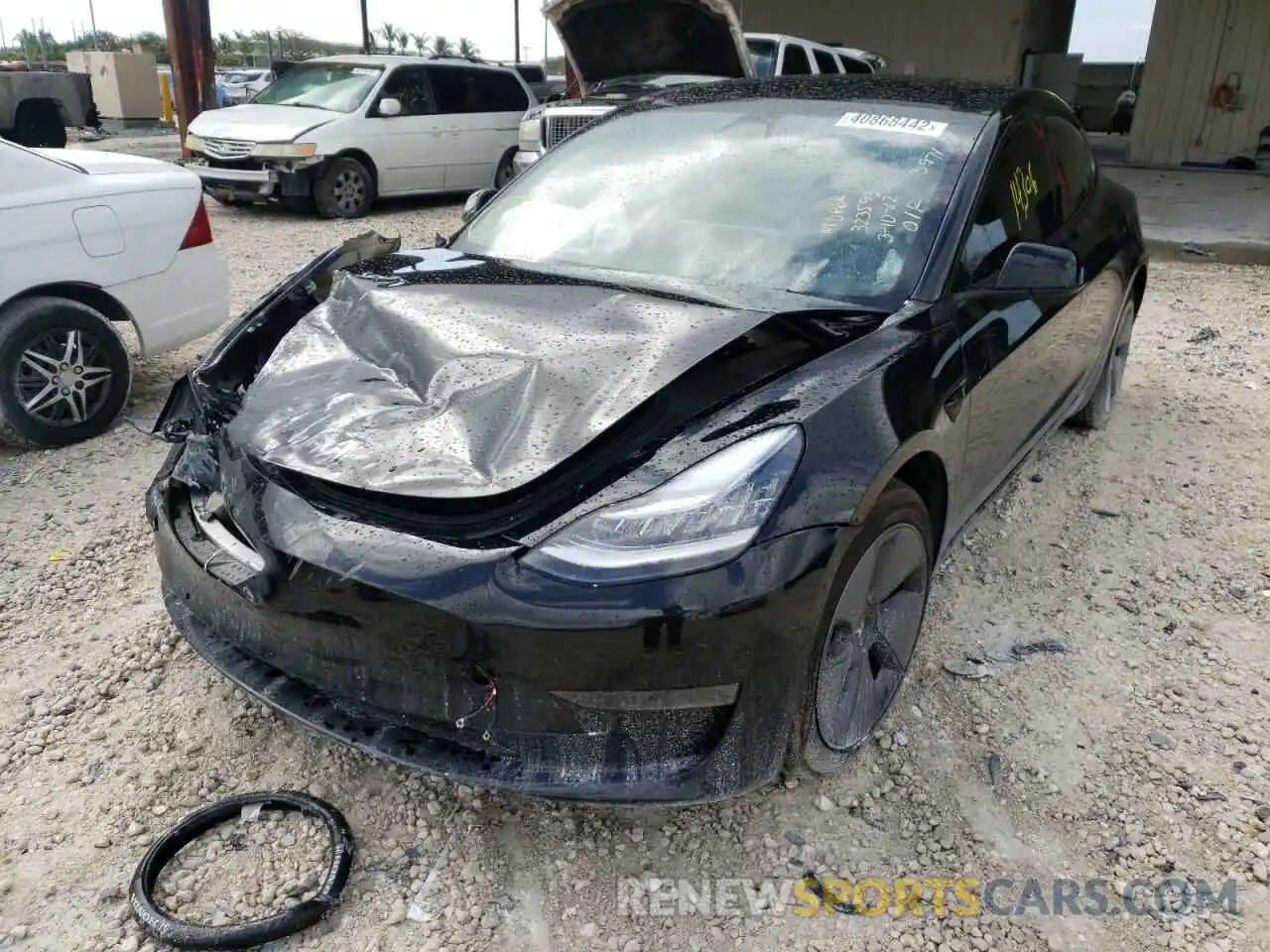 2 Photograph of a damaged car 5YJ3E1EA3MF853974 TESLA MODEL 3 2021