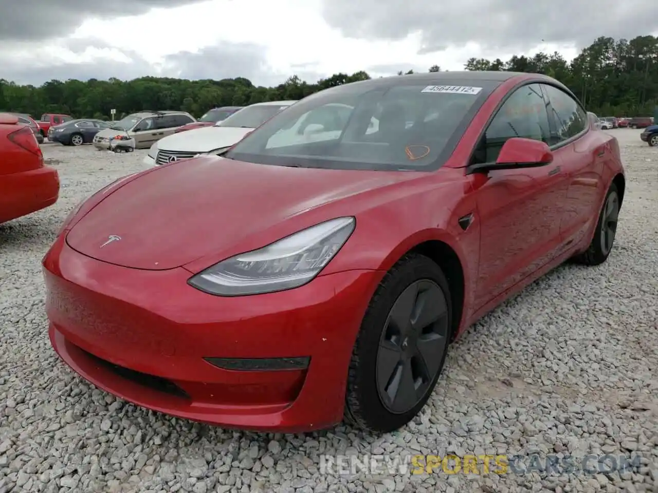 2 Photograph of a damaged car 5YJ3E1EA3MF854591 TESLA MODEL 3 2021